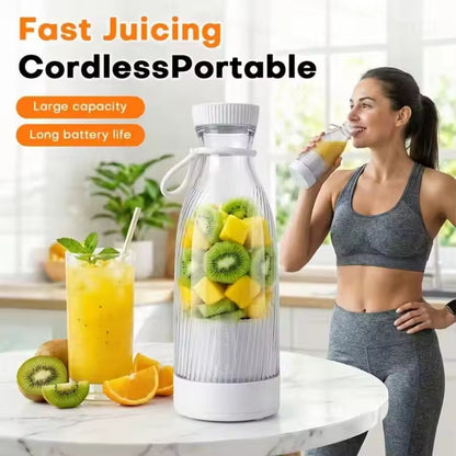 2-in-1 Portable Blender & Juicer – 500ml USB Rechargeable